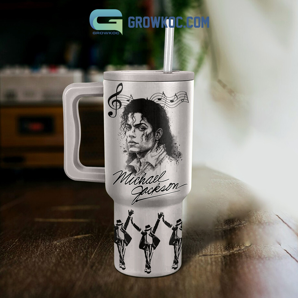Michael Jackson Music Custom Stanley Quencher 40oz Stainless Steel