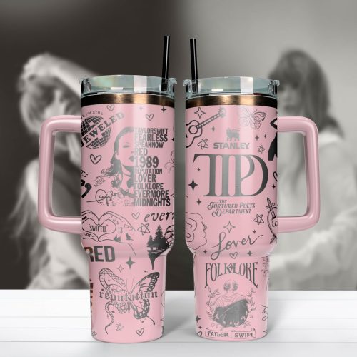 Taylor Swift Music Custom Stanley Quencher 40oz Stainless Steel Tumbler ...