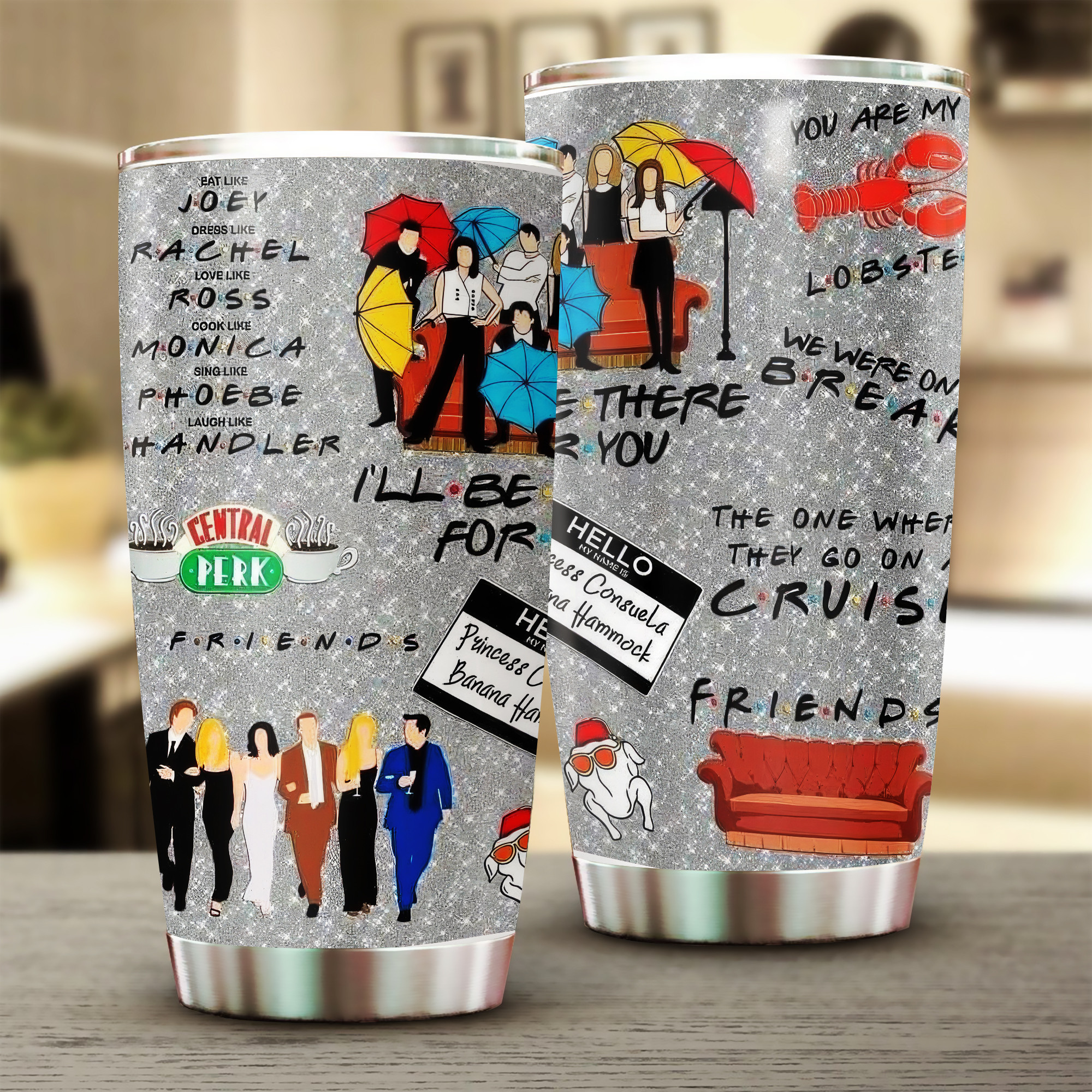 Friends TV Series Custom Stanley Quencher 20oz Stainless Steel Tumbler ...