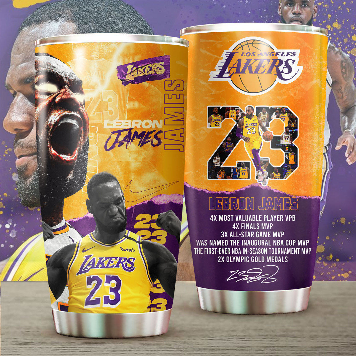 LeBron James King James NBA Custom Stanley Quencher 20oz Stainless ...