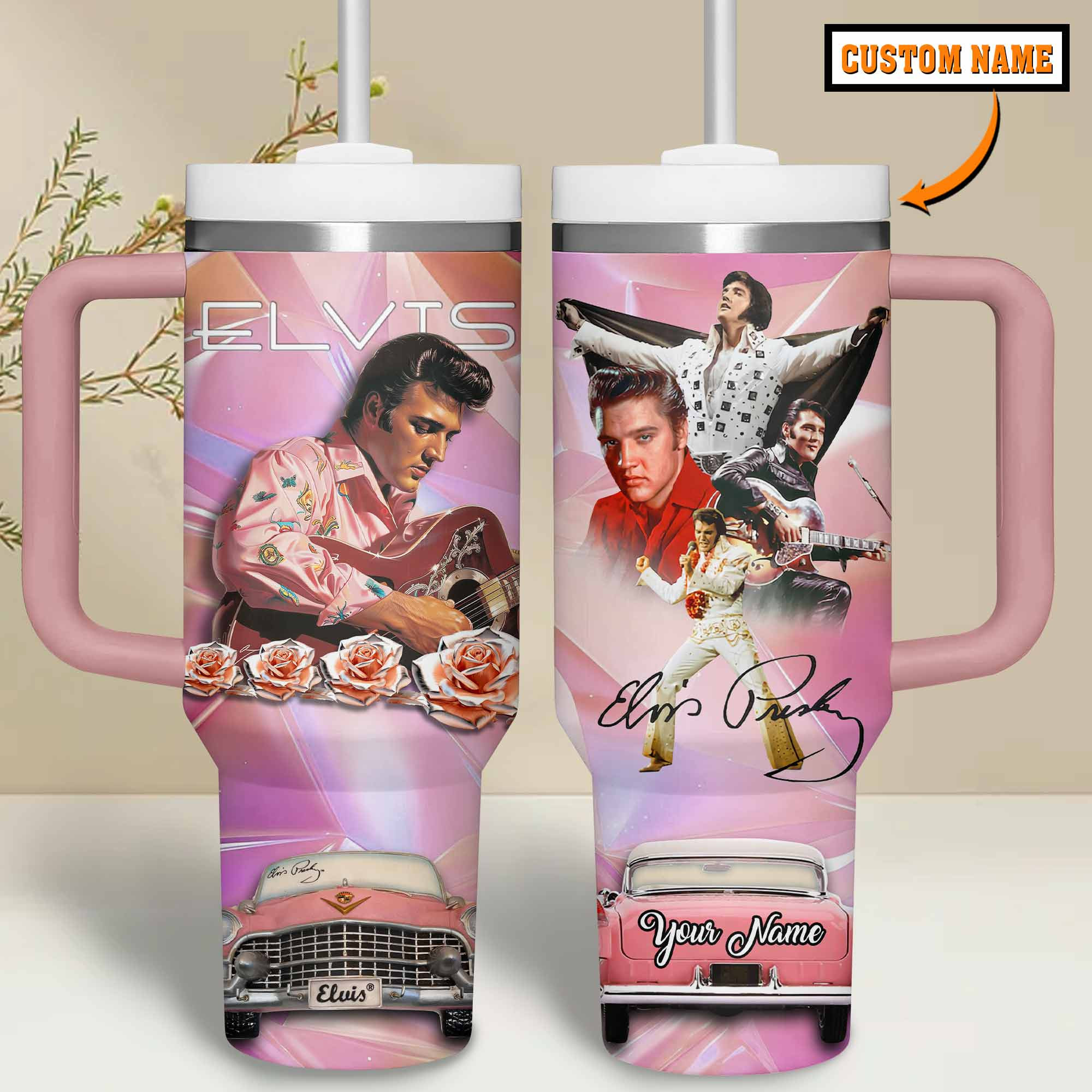 Elvis Presley Music Custom Stanley Quencher 40oz Stainless Steel ...