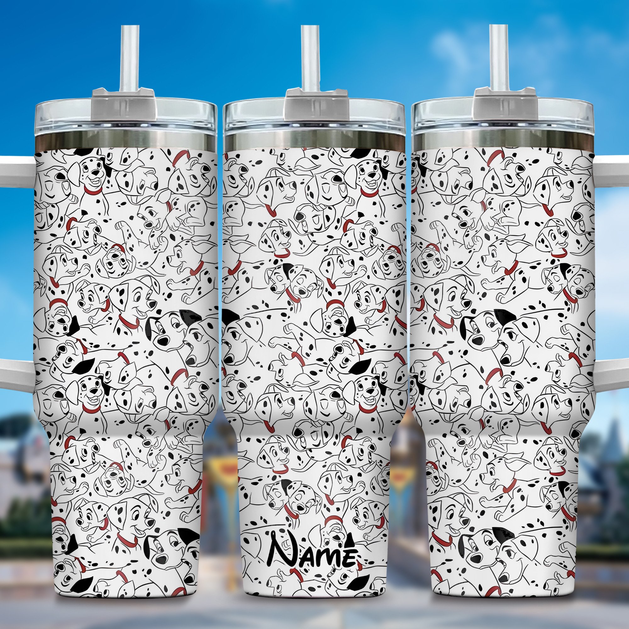 101 Dalmatians Movies Custom Stanley Quencher 40oz Stainless Steel Tumbler With Handle