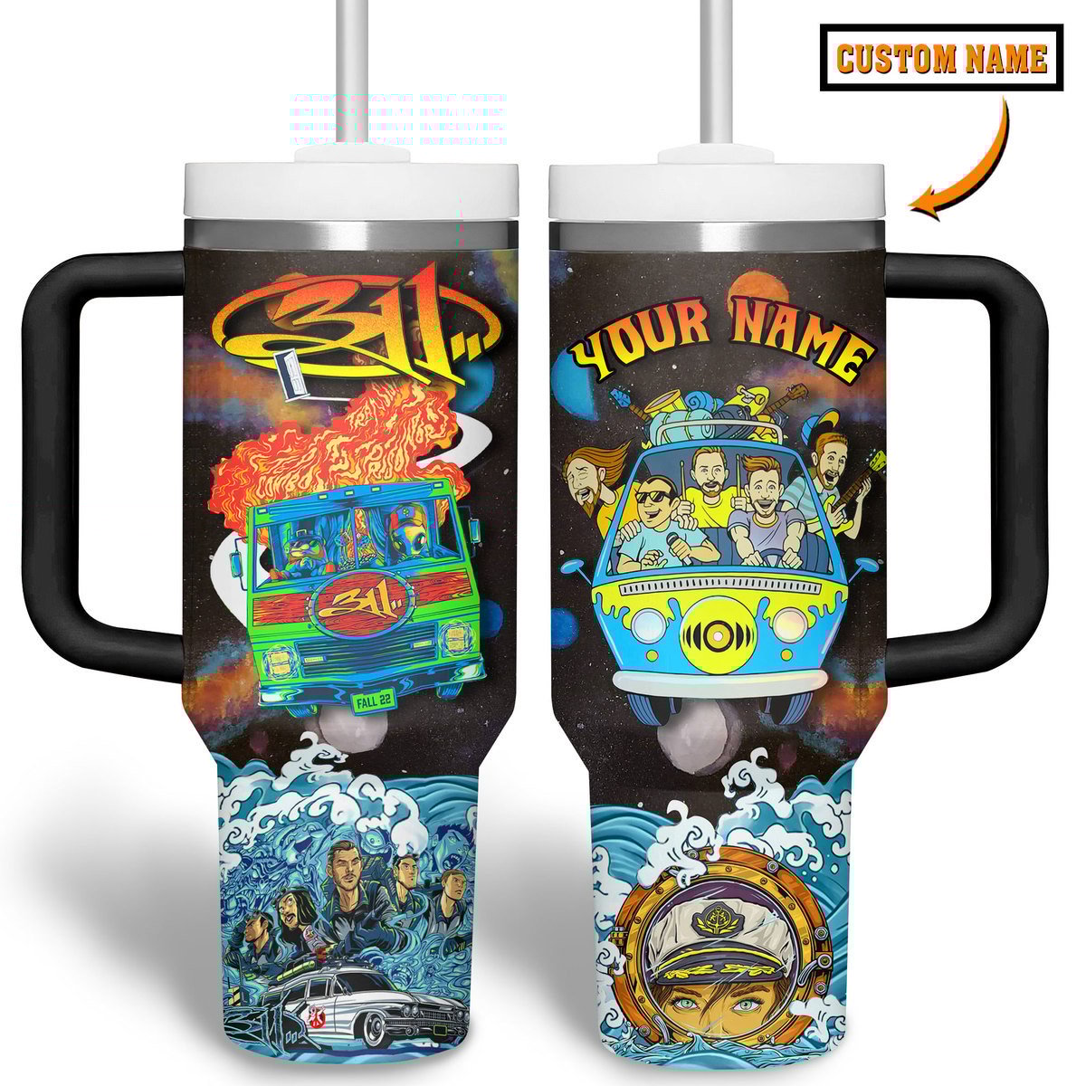 311B Music Custom Stanley Quencher 40oz Stainless Steel Tumbler With Handle