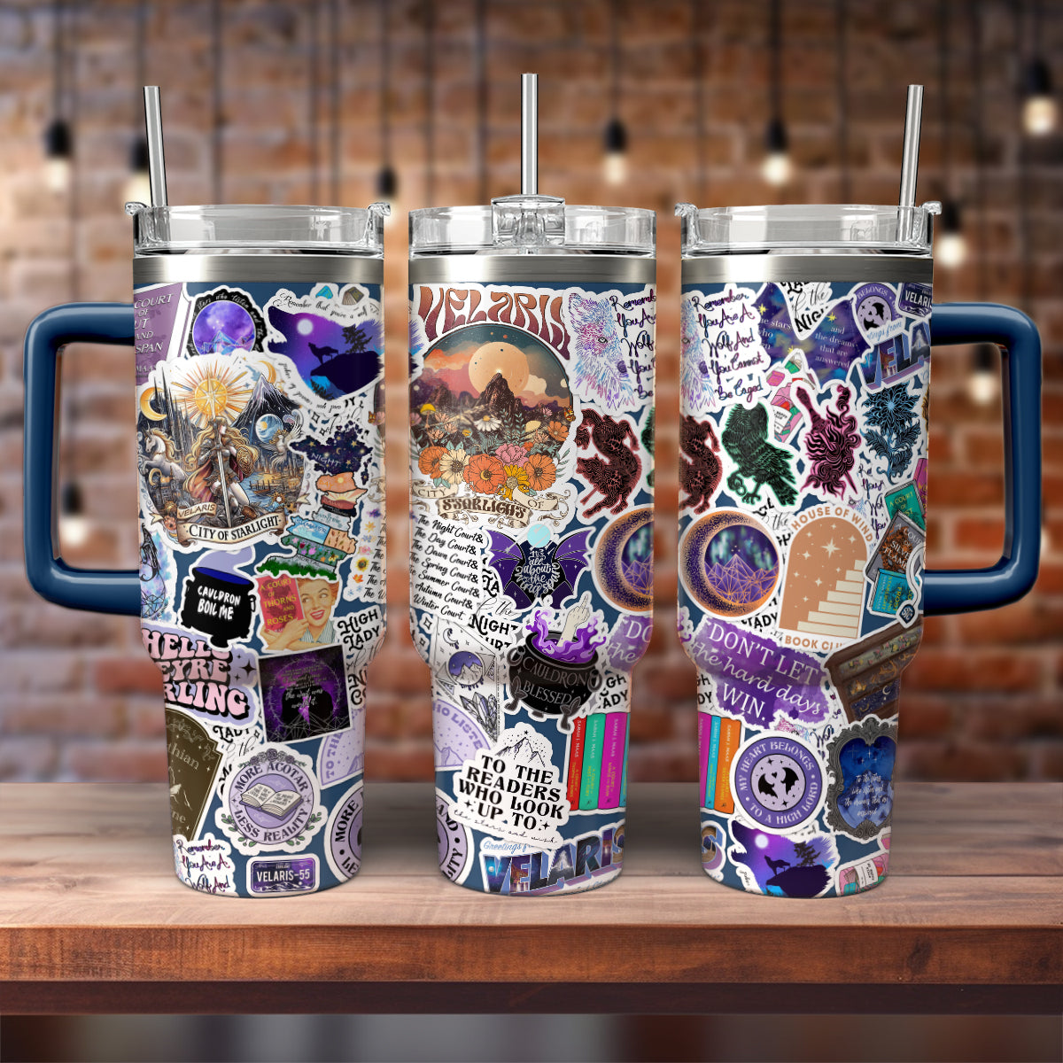 A Court Of Thorns And Roses Book Custom Stanley Quencher 40oz Stainless Steel Tumbler With Handle