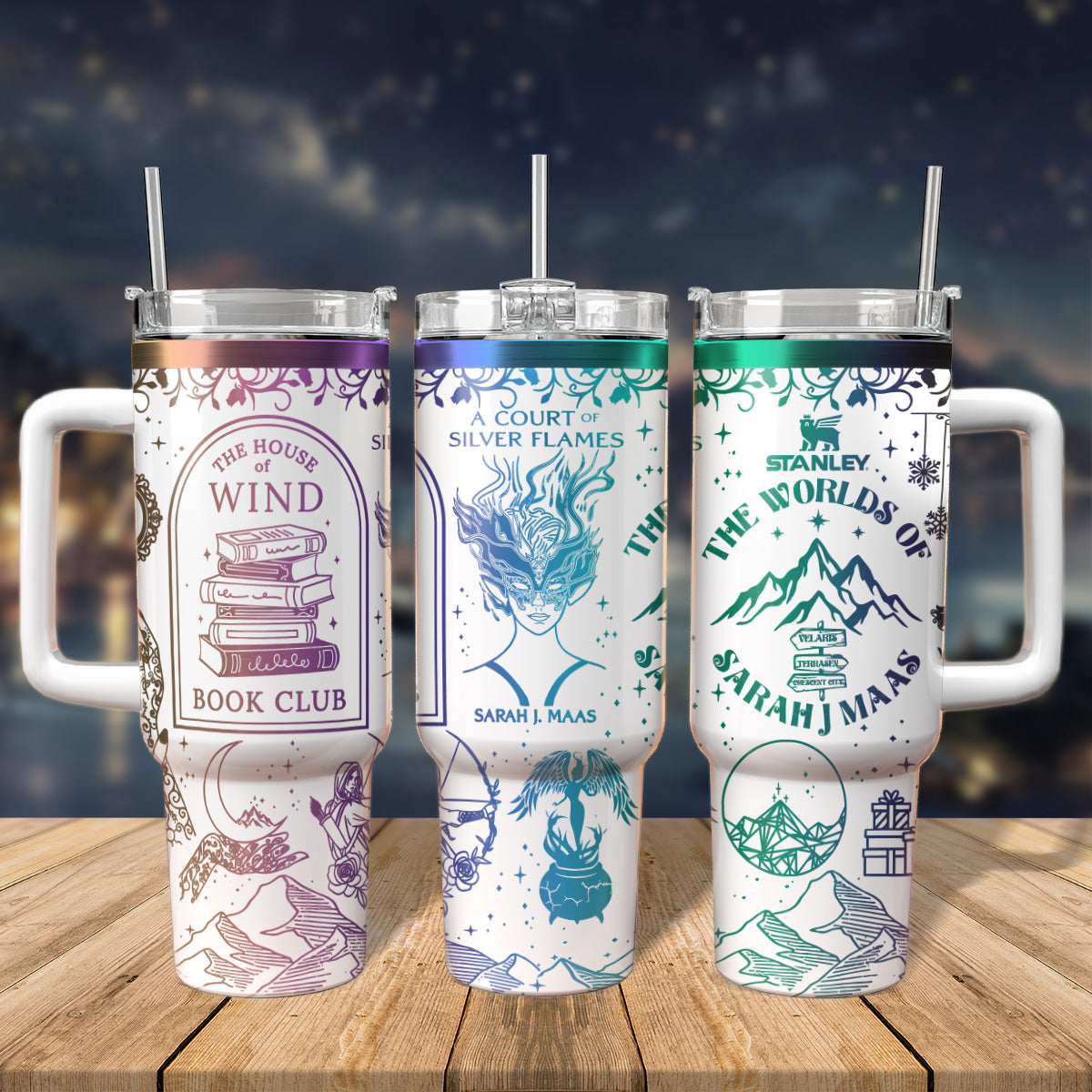 A Court Of Thorns And Roses Book Custom Stanley Quencher 40oz Stainless Steel Tumbler With Handle