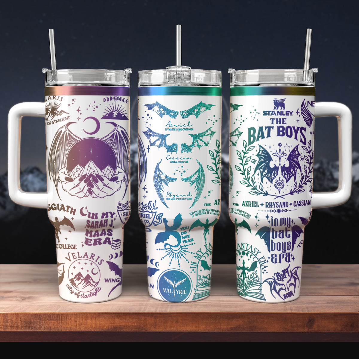 A Court Of Thorns And Roses Book Custom Stanley Quencher 40oz Stainless Steel Tumbler With Handle
