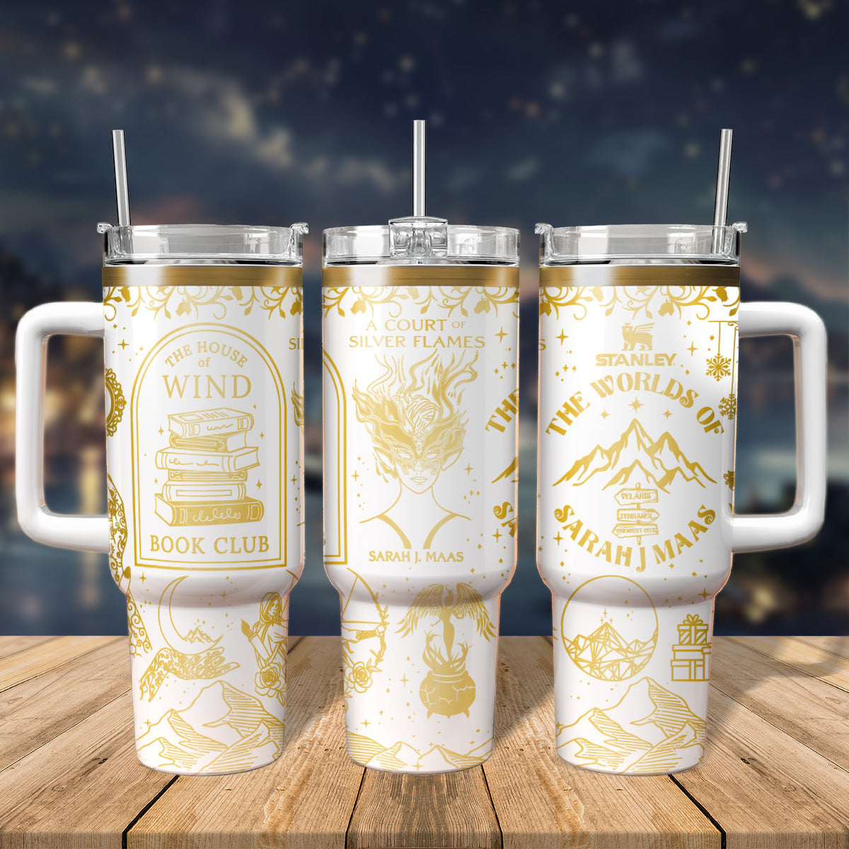 A Court Of Thorns And Roses Book Custom Stanley Quencher 40oz Stainless Steel Tumbler With Handle