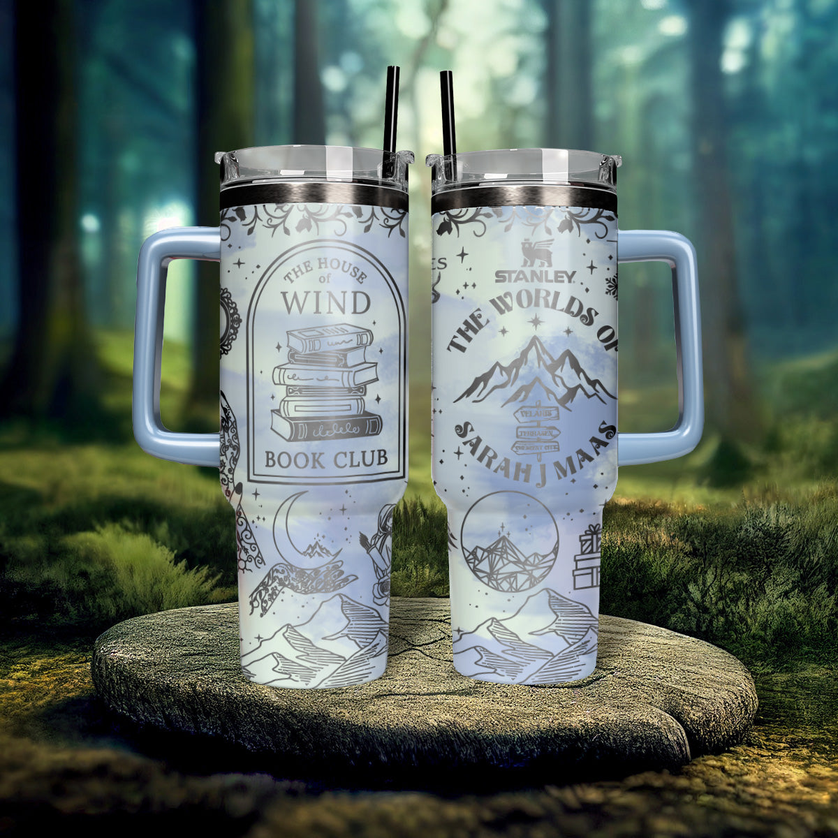 A Court Of Thorns And Roses Book Custom Stanley Quencher 40oz Stainless Steel Tumbler With Handle