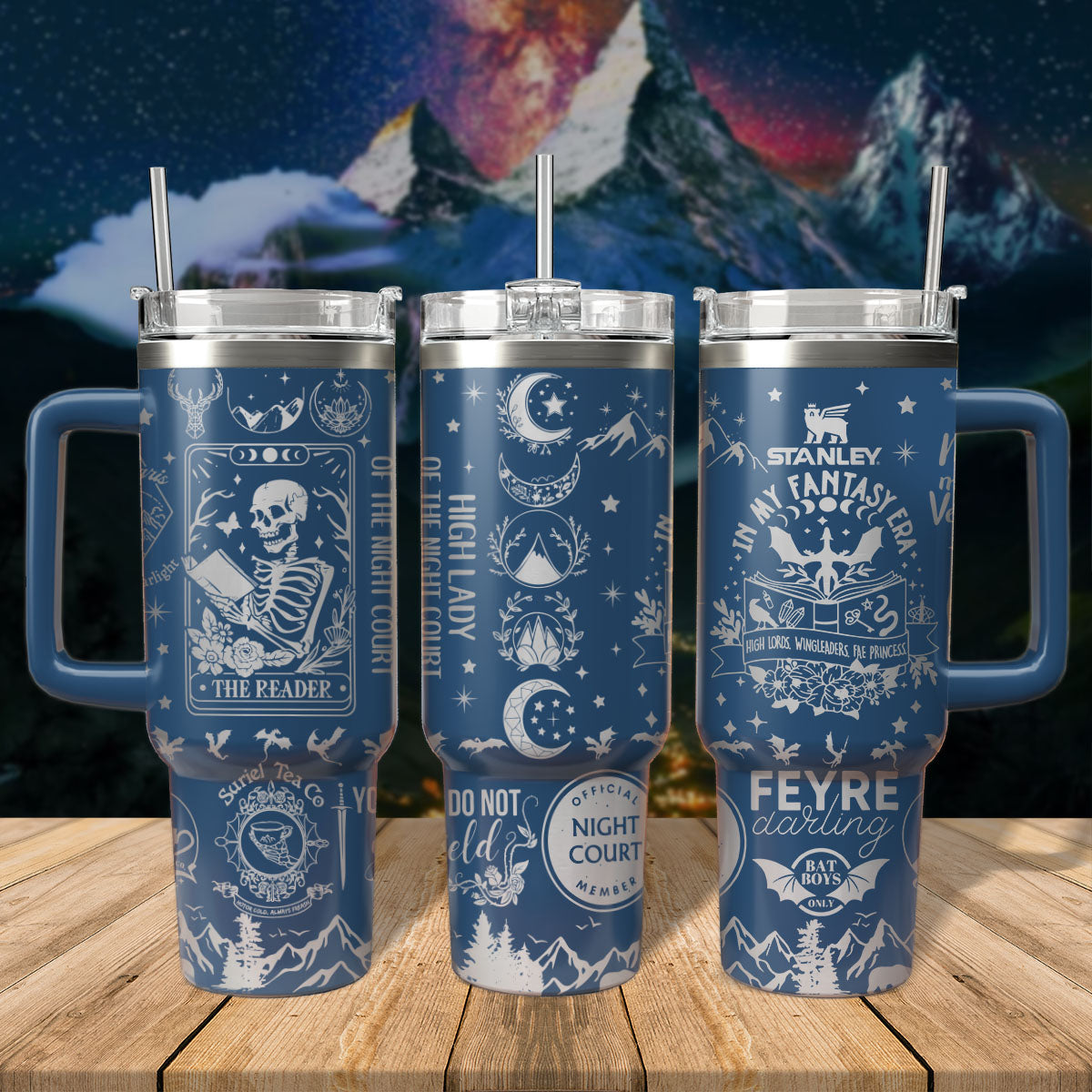 A Court Of Thorns And Roses Book Custom Stanley Quencher 40oz Stainless Steel Tumbler With Handle