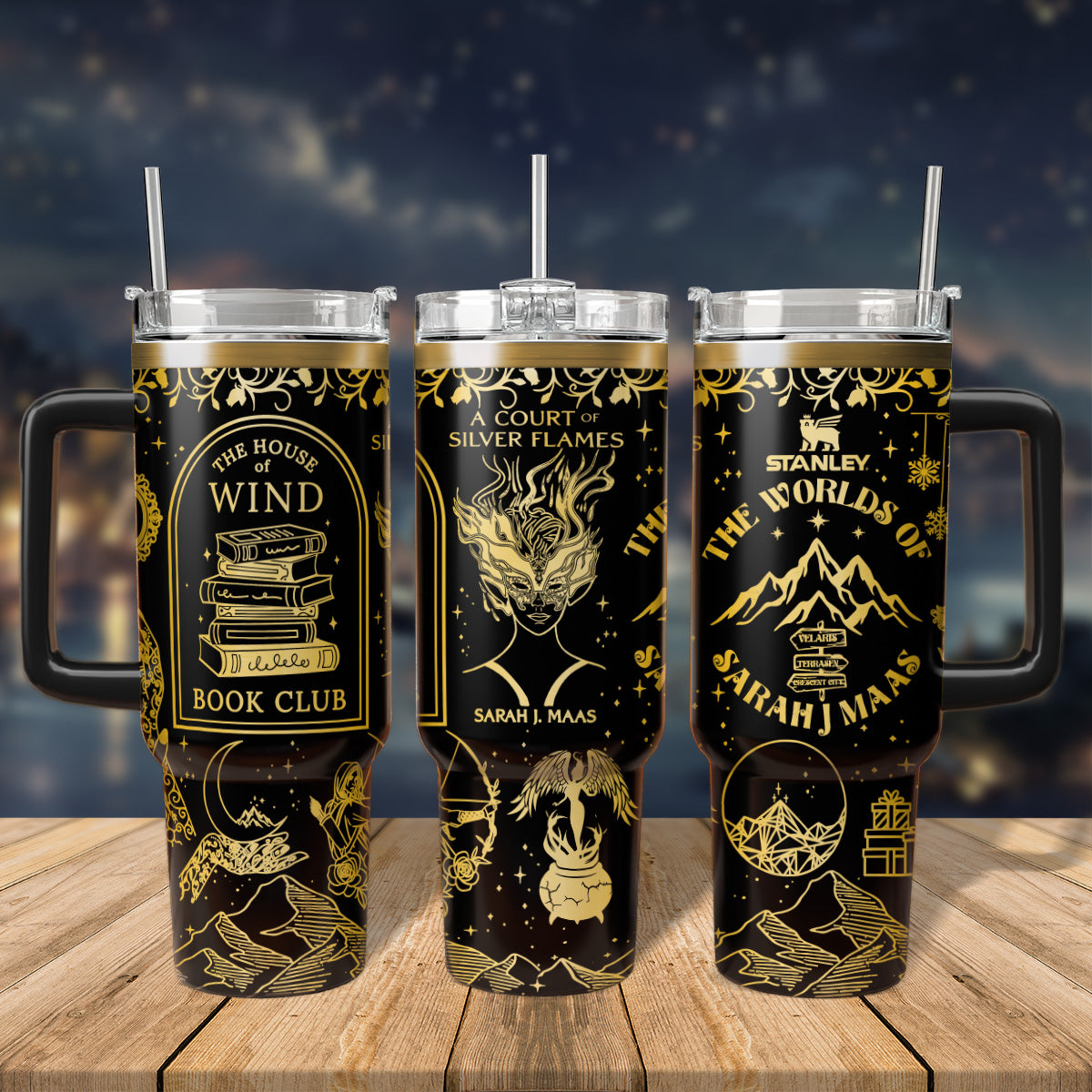 A Court Of Thorns And Roses Book Custom Stanley Quencher 40oz Stainless Steel Tumbler With Handle
