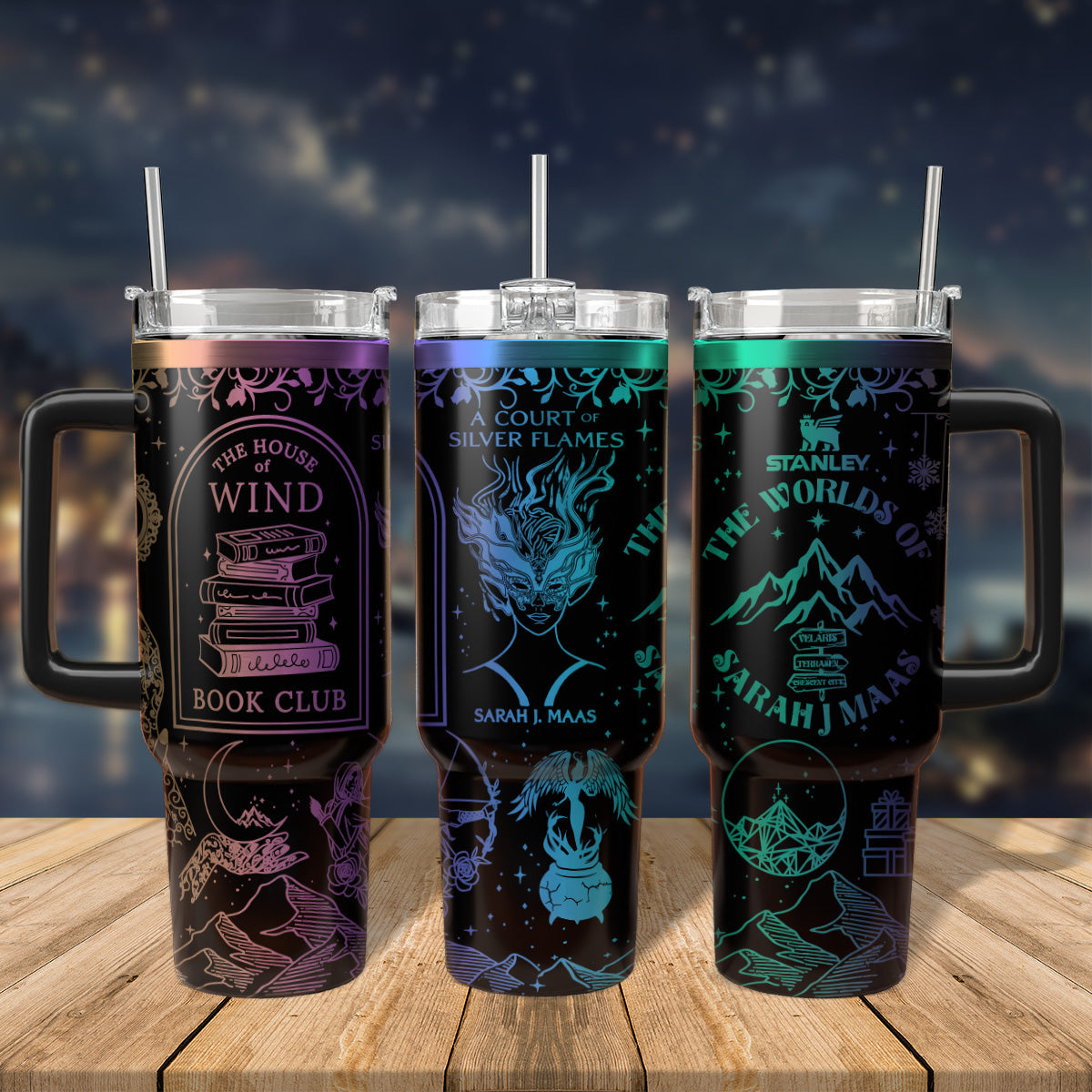 A Court Of Thorns And Roses Book Custom Stanley Quencher 40oz Stainless Steel Tumbler With Handle