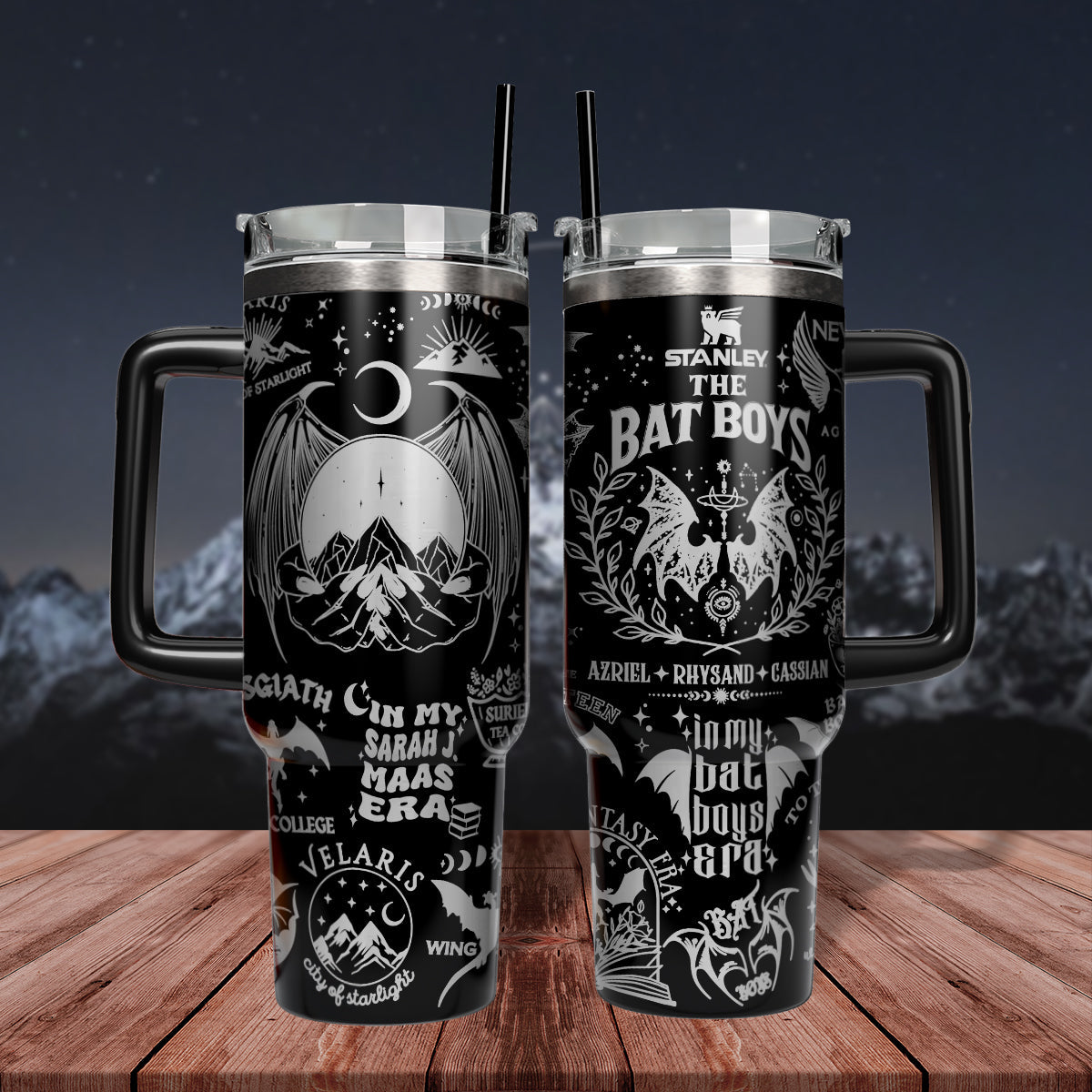 A Court Of Thorns And Roses Book Custom Stanley Quencher 40oz Stainless Steel Tumbler With Handle
