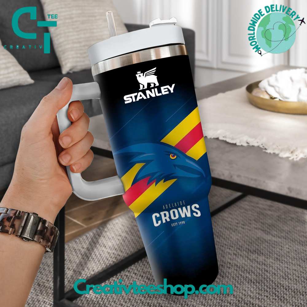 Adelaide Crows AFL Custom Stanley Quencher 40oz Stainless Steel Tumbler With Handle