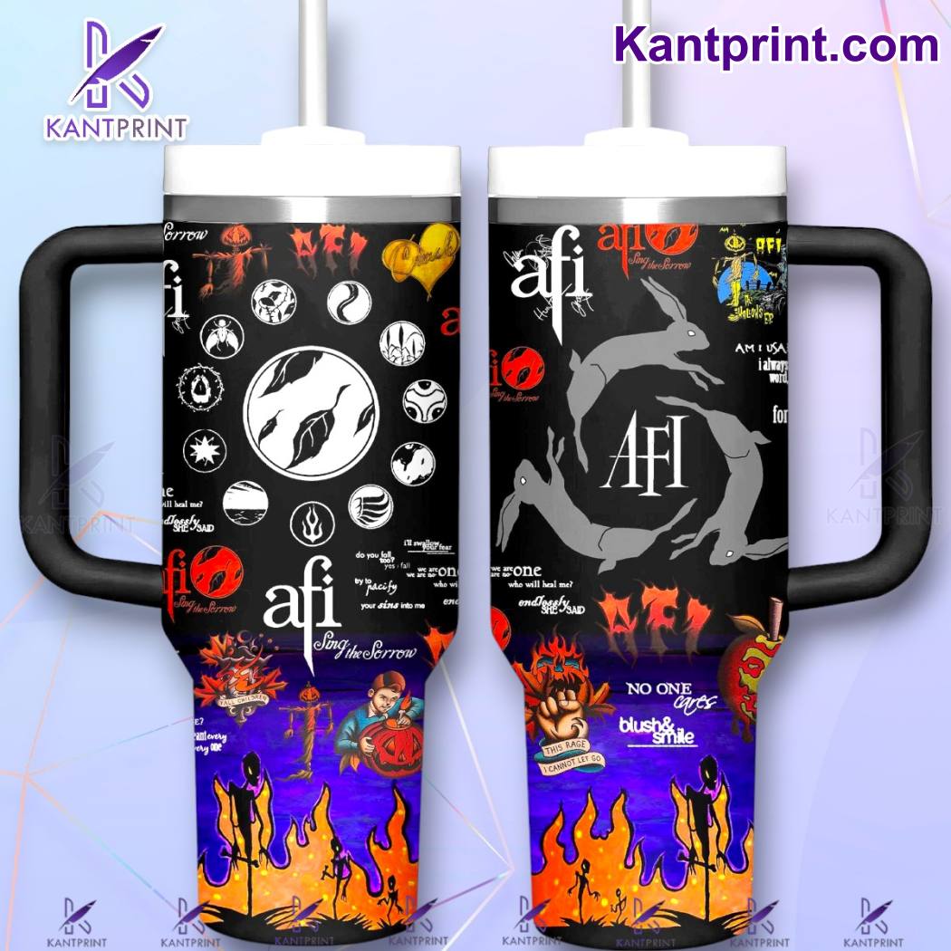Afi Music Custom Stanley Quencher 40oz Stainless Steel Tumbler With Handle