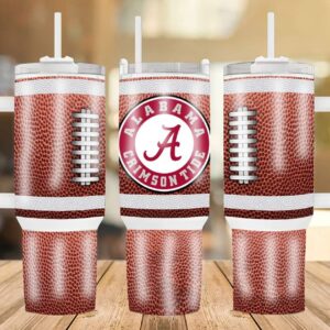 Alabama Crimson Tide Football Team NCAA Custom Stanley Quencher 40oz Stainless Steel Tumbler With Handle