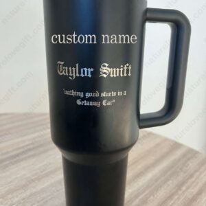 Album Engraved Taylor Swift Music Custom Stanley Quencher 40oz Stainless Steel Tumbler With Handle