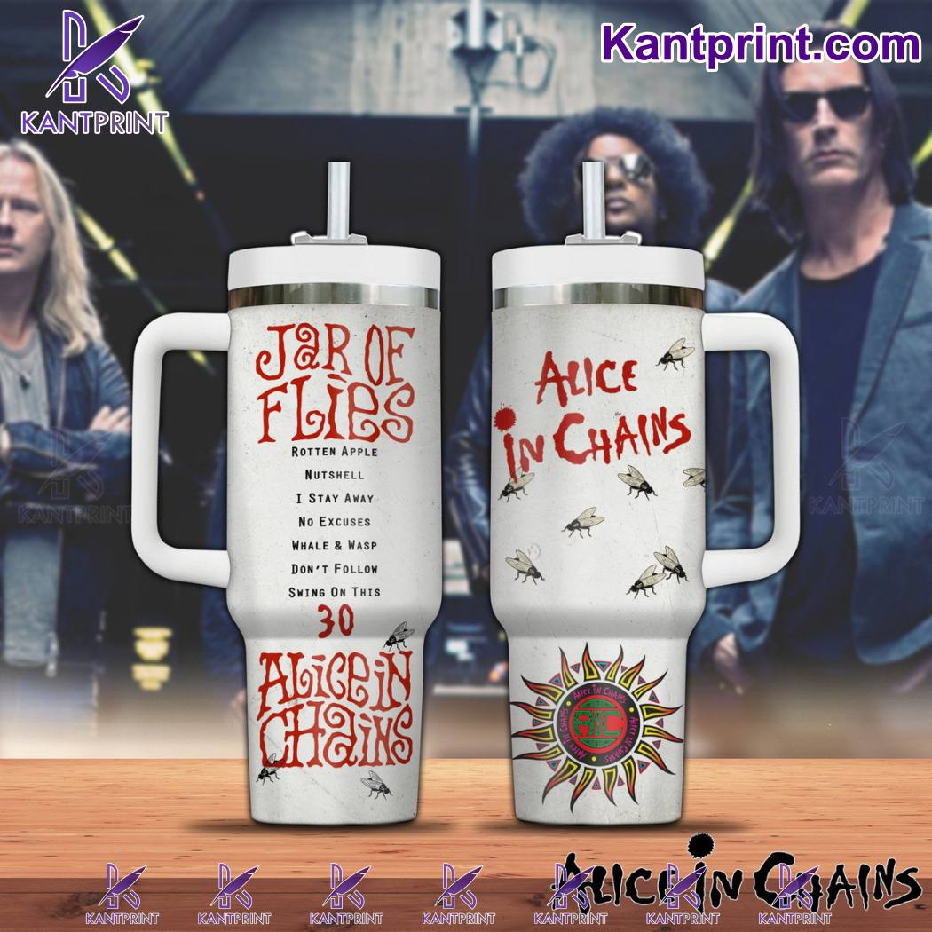 Alice In Chains Jar Of Flies Music Custom Stanley Quencher 40oz Stainless Steel Tumbler With Handle