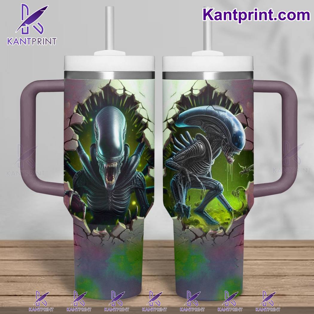 Alien Broken Movies Custom Stanley Quencher 40oz Stainless Steel Tumbler With Handle