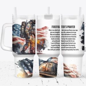 American Flag Custom Stanley Quencher 40oz Stainless Steel Tumbler With Handle