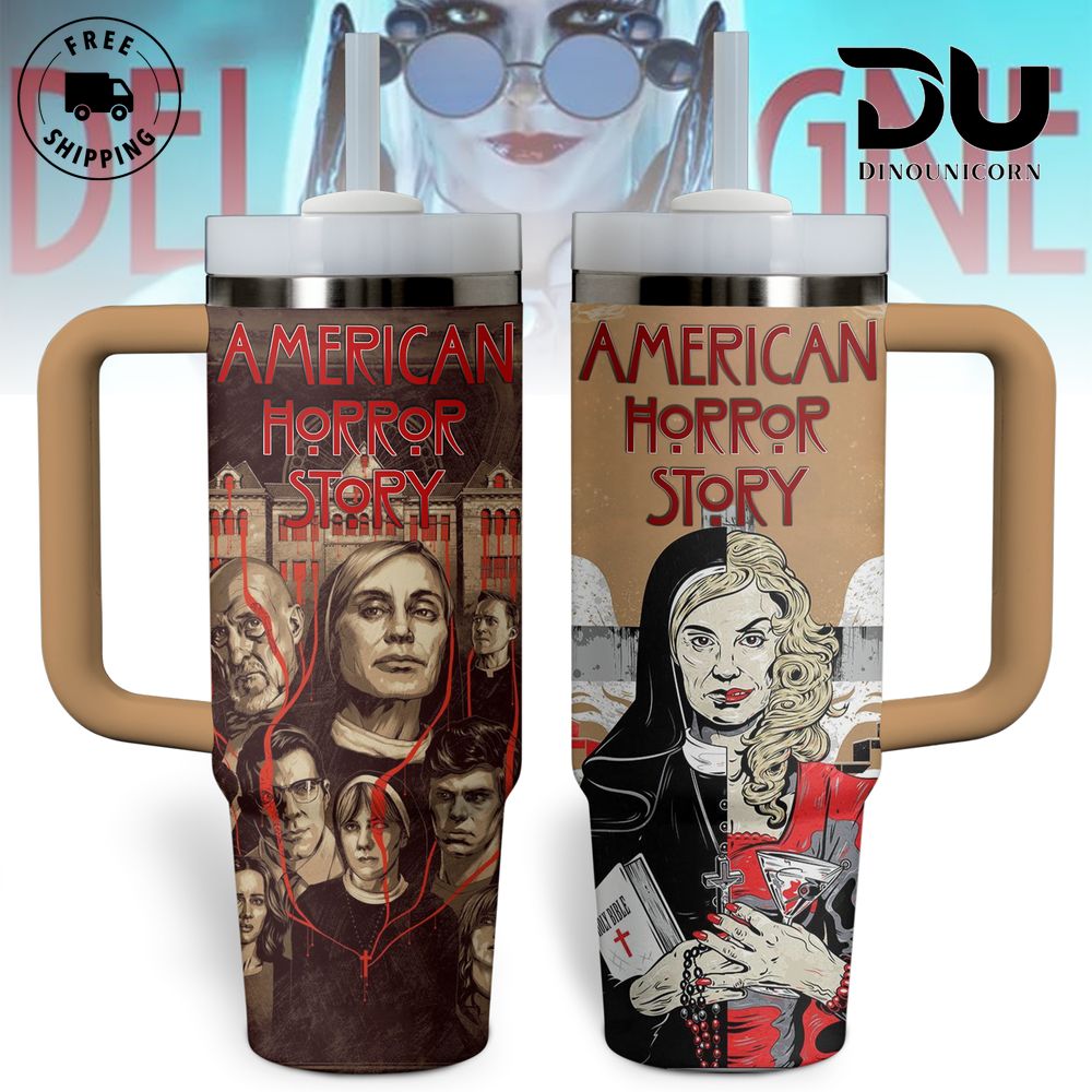 American Horror Story TV Series Custom Stanley Quencher 40oz Stainless Steel Tumbler With Handle