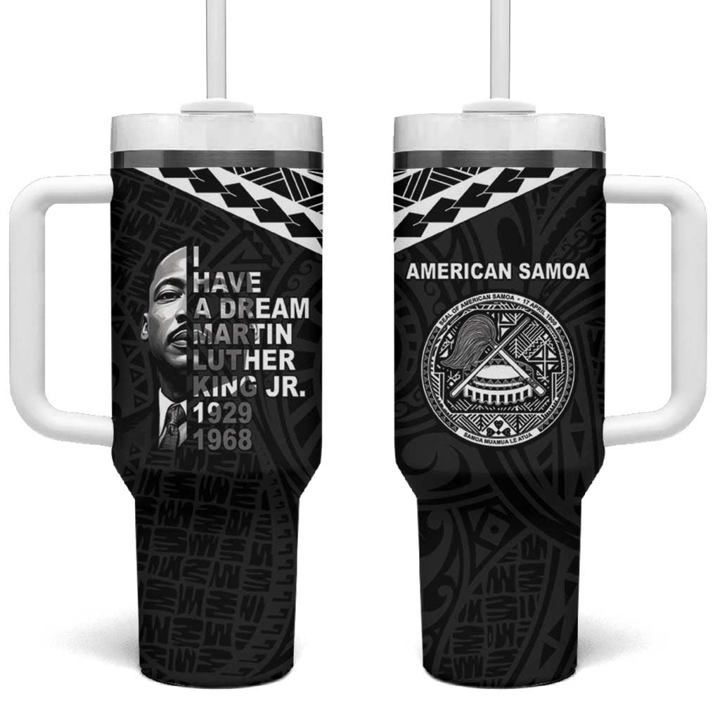 American Samoa MLK Day Polynesian Custom Stanley Quencher 40oz Stainless Steel Tumbler With Handle