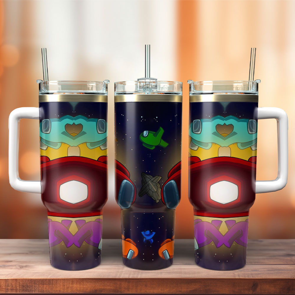 Among Us Games Custom Stanley Quencher 40oz Stainless Steel Tumbler With Handle