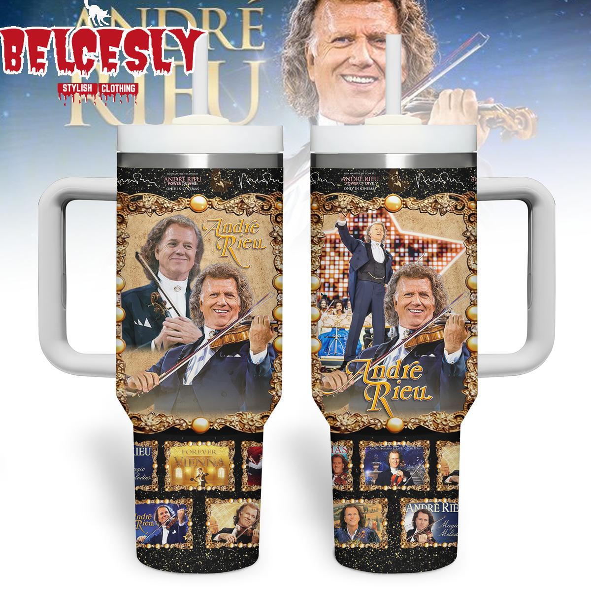 Andre Rieu Music Custom Stanley Quencher 40oz Stainless Steel Tumbler With Handle
