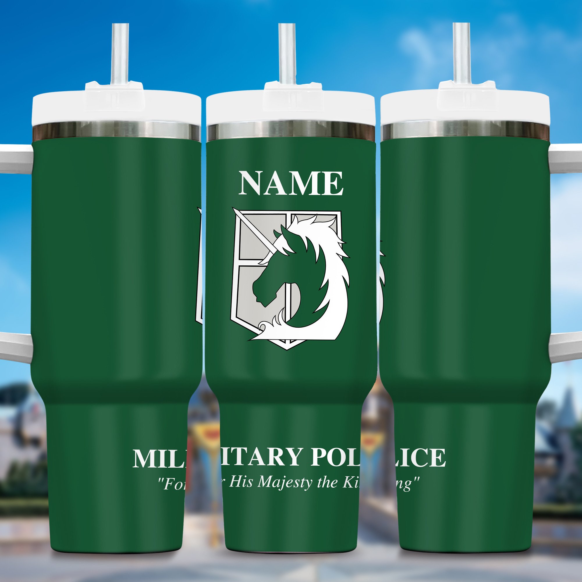Anime Custom Stanley Quencher 40oz Stainless Steel Tumbler With Handle