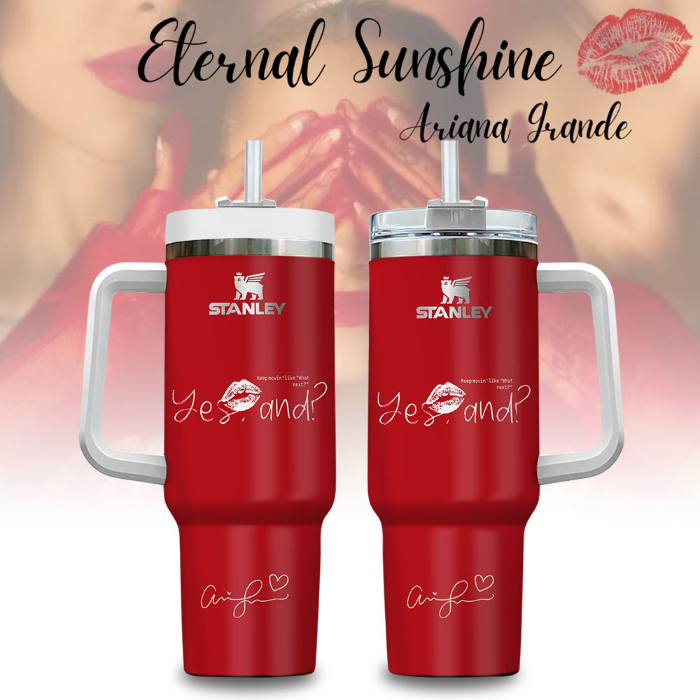 Ariana Grande Eternal Sunshine Music Custom Stanley Quencher 40oz Stainless Steel Tumbler With Handle