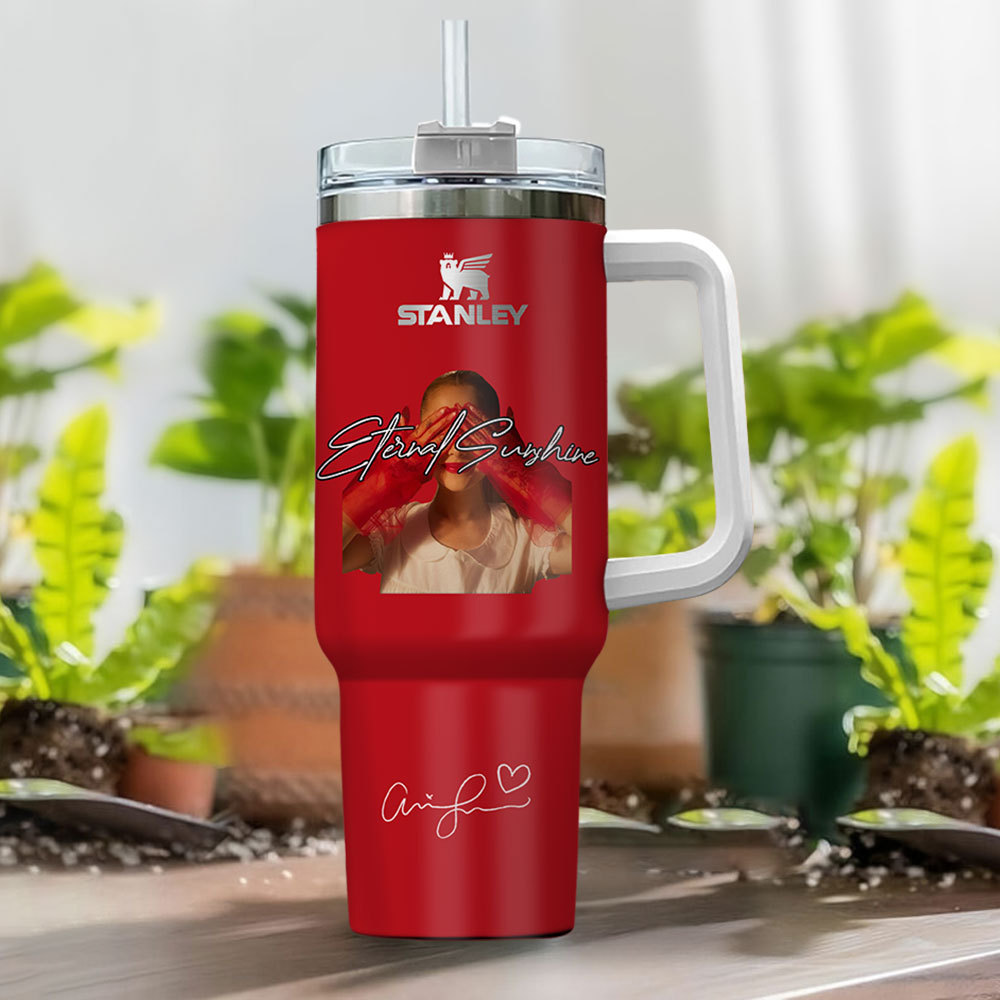 Ariana Grande Eternal Sunshine Music Custom Stanley Quencher 40oz Stainless Steel Tumbler With Handle