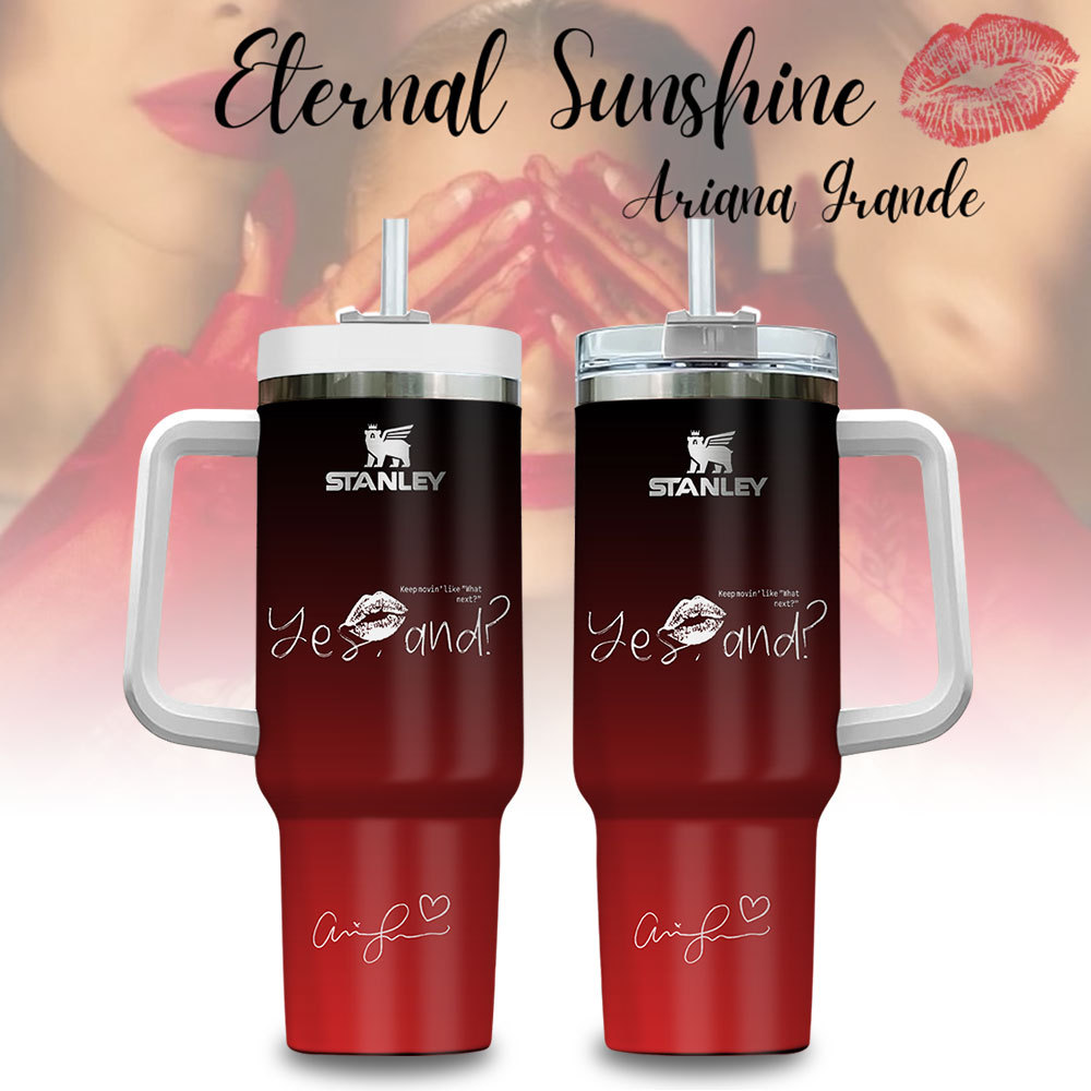 Ariana Grande Eternal Sunshine Music Custom Stanley Quencher 40oz Stainless Steel Tumbler With Handle