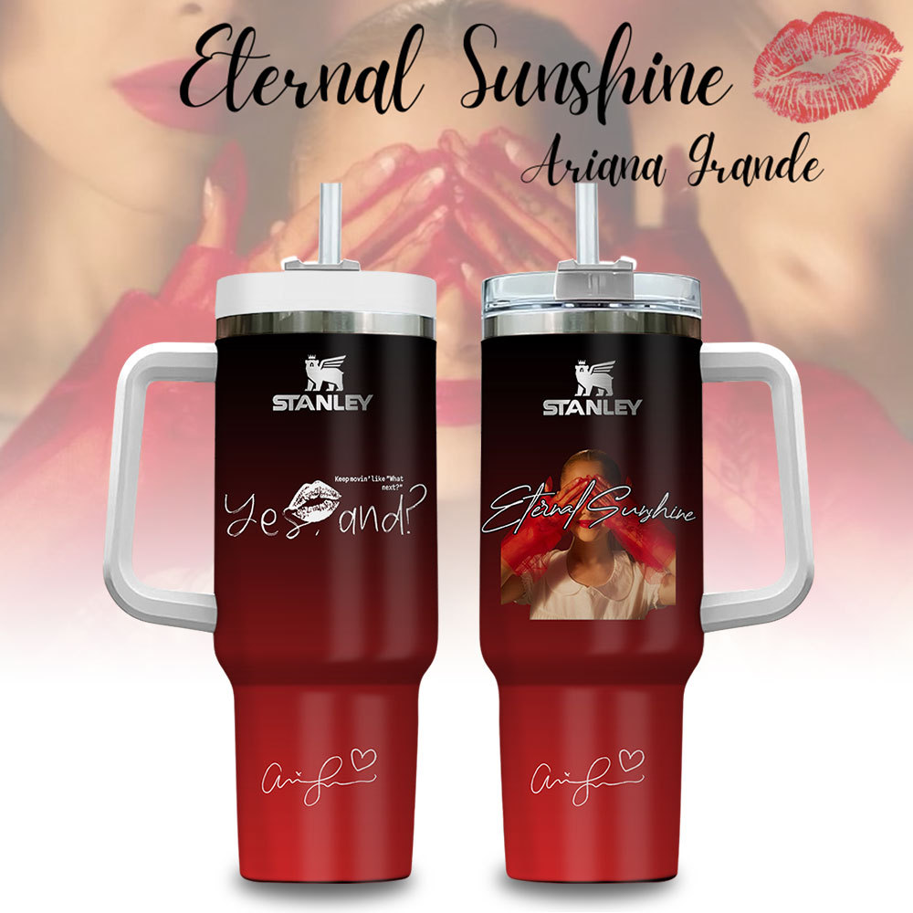 Ariana Grande Eternal Sunshine Music Custom Stanley Quencher 40oz Stainless Steel Tumbler With Handle