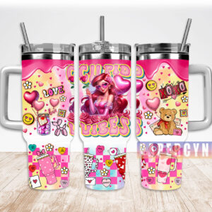 Ariel Custom Stanley Quencher 40oz Stainless Steel Tumbler With Handle