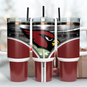 Arizona Cardinals NFL Custom Stanley Quencher 40oz Stainless Steel Tumbler With Handle