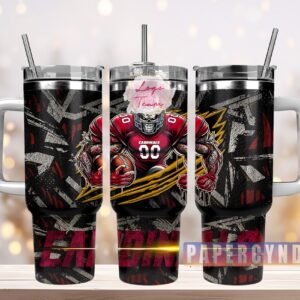 Arizona Cardinals NFL Custom Stanley Quencher 40oz Stainless Steel Tumbler With Handle