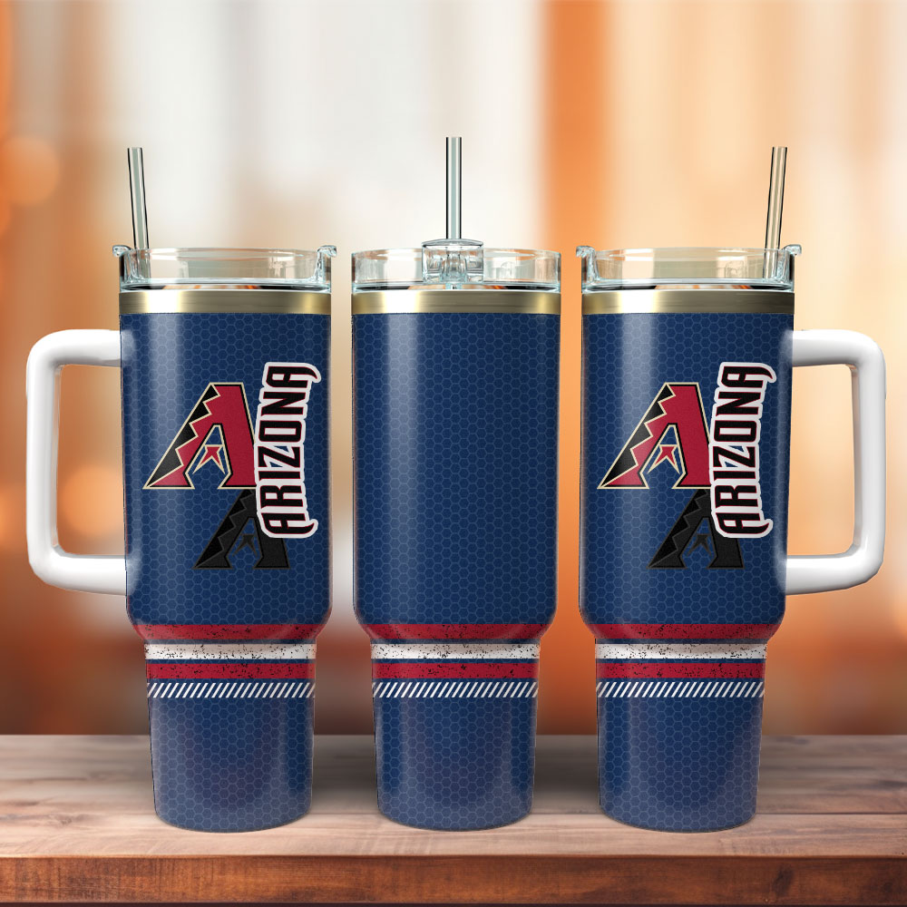 Arizona Diamondbacks Baseball MLB Sport Custom Stanley Quencher 40oz Stainless Steel Tumbler With Handle