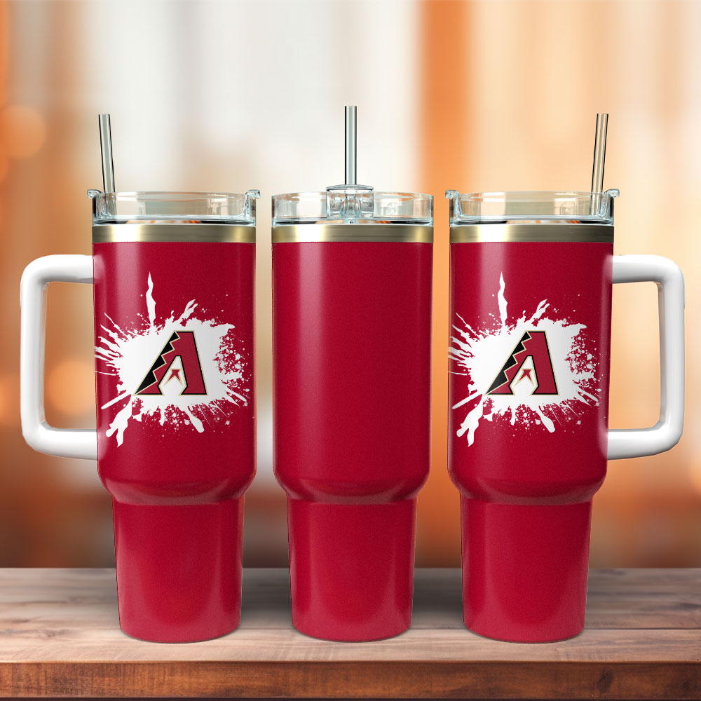 Arizona Diamondbacks Baseball MLB Sport Custom Stanley Quencher 40oz Stainless Steel Tumbler With Handle