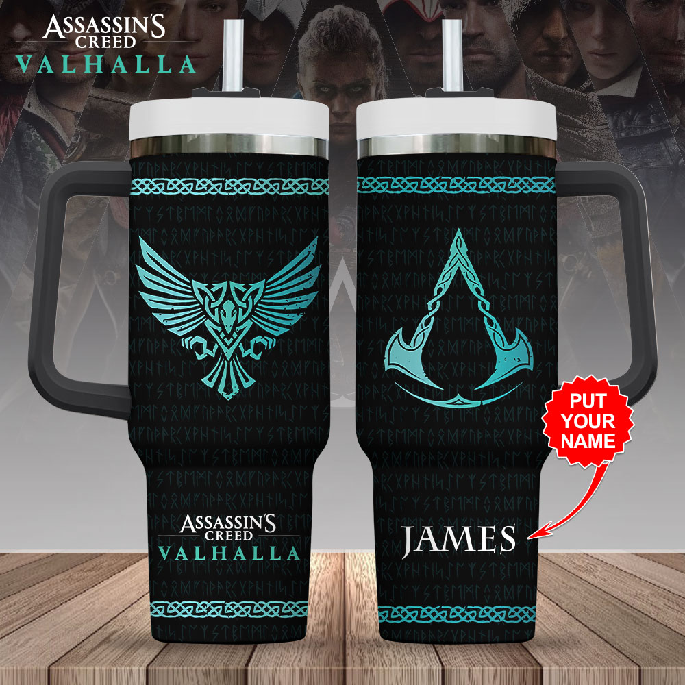 Assassin's Creed Games Custom Stanley Quencher 40oz Stainless Steel Tumbler With Handle