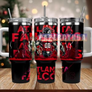 Atlanta Falcons Custom Stanley Quencher 40oz Stainless Steel Tumbler With Handle