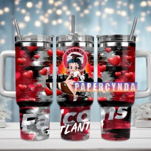 Atlanta Falcons Custom Stanley Quencher 40oz Stainless Steel Tumbler With Handle