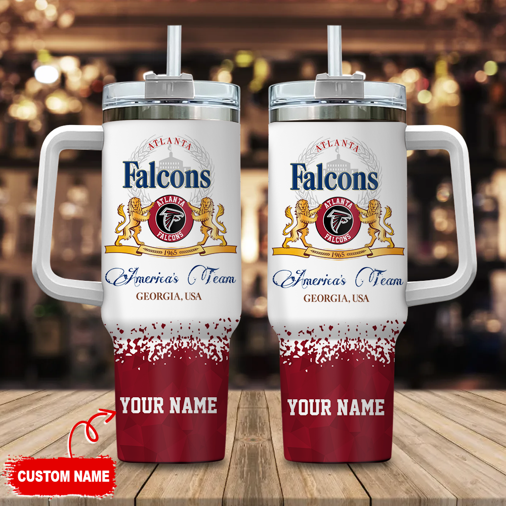 Atlanta Falcons NFL Champions Modelo Custom Stanley Quencher 40oz Stainless Steel Tumbler With Handle