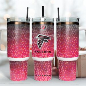Atlanta Falcons NFL Custom Stanley Quencher 40oz Stainless Steel Tumbler With Handle