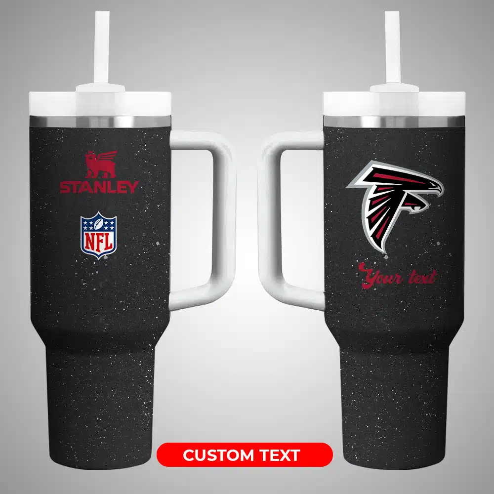 Atlanta Falcons NFL Custom Stanley Quencher 40oz Stainless Steel Tumbler With Handle
