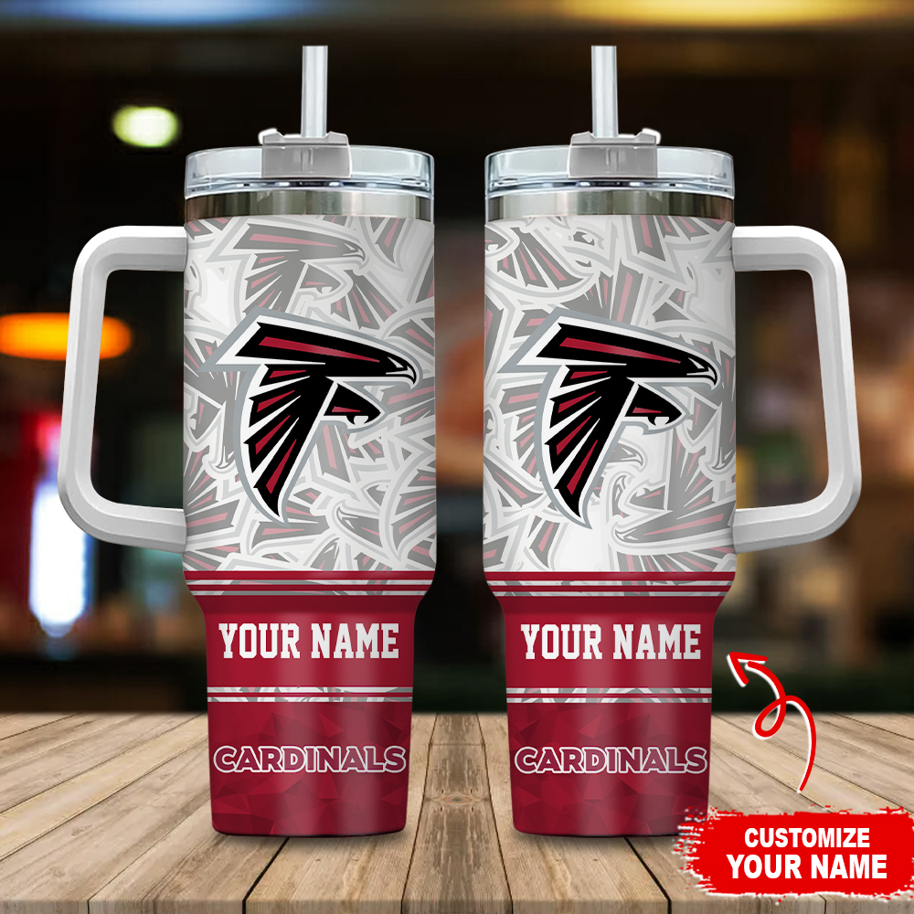 Atlanta Falcons NFL Custom Stanley Quencher 40oz Stainless Steel Tumbler With Handle