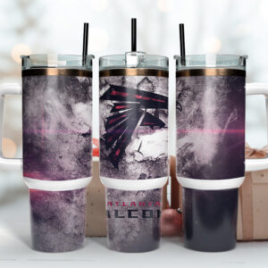 Atlanta Falcons NFL Custom Stanley Quencher 40oz Stainless Steel Tumbler With Handle