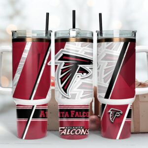 Atlanta Falcons NFL Custom Stanley Quencher 40oz Stainless Steel Tumbler With Handle
