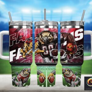 Atlanta Falcons NFL Mascot Custom Stanley Quencher 40oz Stainless Steel Tumbler With Handle