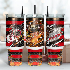 Atlanta Falcons NFL Mascot Custom Stanley Quencher 40oz Stainless Steel Tumbler With Handle