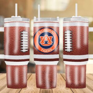 Auburn Tigers Football Team NCAA Custom Stanley Quencher 40oz Stainless Steel Tumbler With Handle