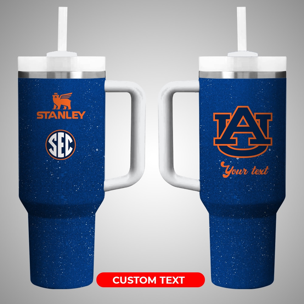 Auburn TigersÂ NCAA Custom Stanley Quencher 40oz Stainless Steel Tumbler With Handle